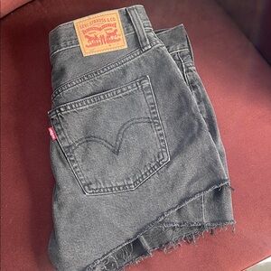 Levi's 501 Black Denim Shorts